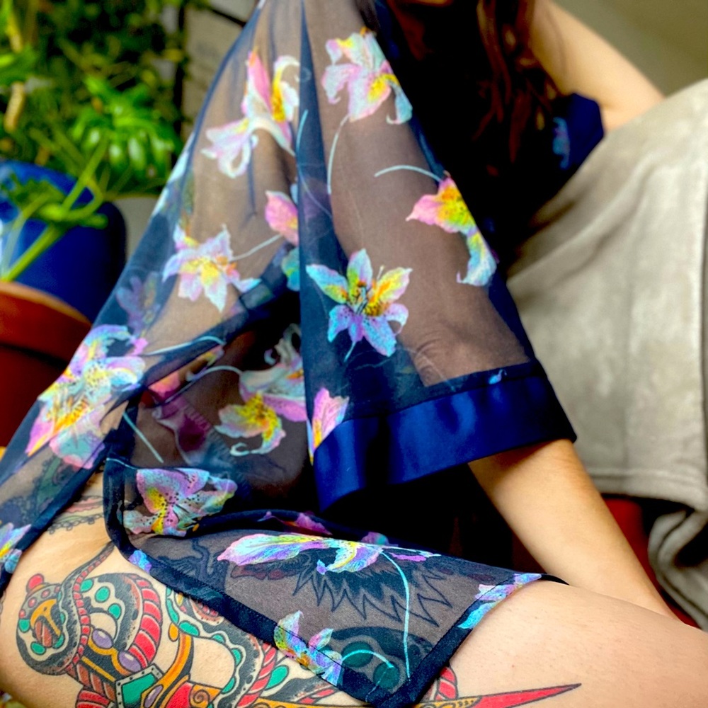 Vintage see through robe/kimono